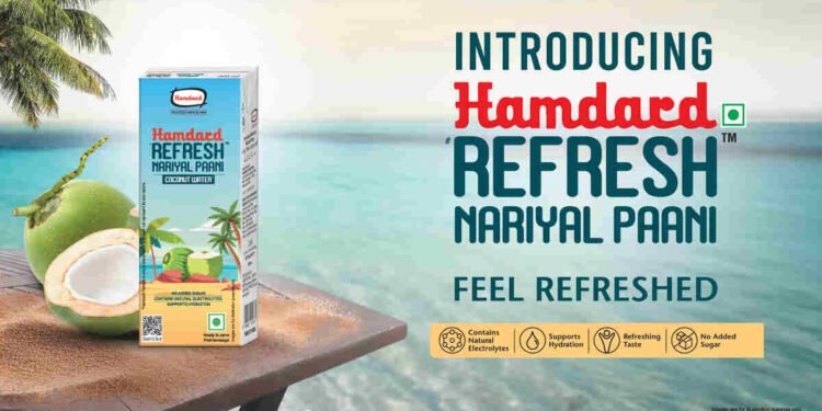 Hamdard Foods India, Hamdard Refresh Nariyal Paani, Coconut Water, Hydration Drinks, Healthy Beverages, New Product Launch, Indian Beverages, Hamdard Nariyal Paani, Aseptic Packaging, Natural Electrolytes, No Added Sugar, Hamid Ahmed ,Hamdard CEO, RoohAfza, Affordable Hydration, Hamdard Refresh Coconut Water, Hamdard Nariyal Paani Launch, Natural Electrolyte Drinks India, Healthy Hydration Beverages, Affordable Coconut Water India,