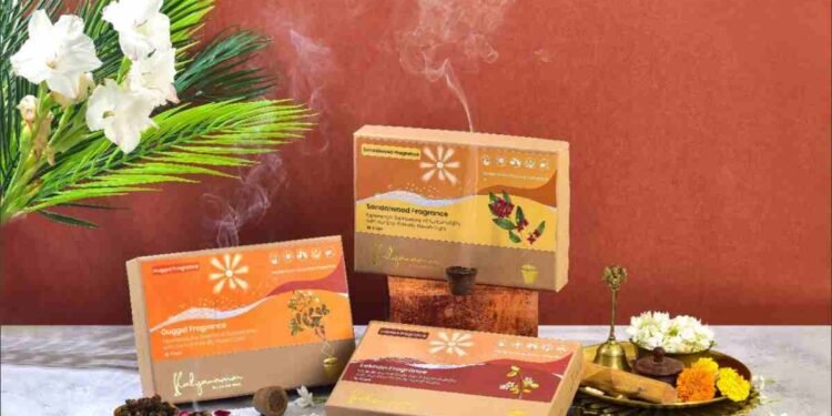 Organic Havan Cups, Eco-Friendly Puja, Sustainable Spirituality, Kalyanamm, Holy Waste Recycling, Sandalwood Havan Cups, Loban Havan Cups, Guggal Havan Cups, Recycled Flowers, Sustainable Puja Essentials, Natural Puja Products, Women Empowerment, D2C Brand, Air purifying Havan cups, Spiritual products, Online puja products, Amazon puja products, Flipkart puja products, Meesho puja products, Nidhi Sabbarwal, Kalyanamm Organics, Charcoal free Havan cups,