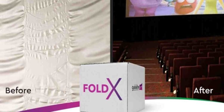 FoldX Unveiled: Galalite Reinvents Silver Screen Logistics with Foldable Technology 1 Galalite Cinema Screens FoldX, Silver Screen Packaging, Cinema Screen Technology, Foldable Screens, Innovation, Sustainable Packaging, Cost Reduction, Efficient Transportation, Easy Installation, 2D Screens, 3D Screens, Cinema Industry, Movie Theater, Projection Screens, Screen Technology, Logistics, Supply Chain, Green Technology, Mumbai, India,