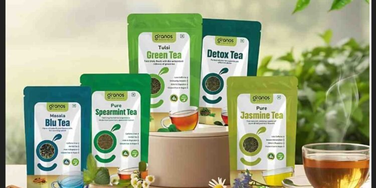 Granos, Gourmet Tea, Premium Tea, Wellness Beverages, Health and Wellness, Tea Collection, Pure Jasmine Tea, Tulsi Green Tea, Masala Blu Tea, Herbal Tea, Natural Tea, Caffeine-Free Tea, Antioxidant Tea, Digestive Tea, Immune Support, New Delhi, India, Health Food Brand, Rahul Mittal, E-commerce, Amazon India, Clean Label, Sustainable, Butterfly Pea Flower Tea, Spice Tea,