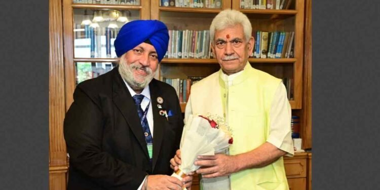 ICAI President Meets J&K LG: Boosts Revenue, Unveils Centre of Excellence Plans 1 ICAI, Chartered Accountants, Jammu & Kashmir, J&K LG, Manoj Sinha, Charanjot Singh Nanda, Centre of Excellence, Revenue Growth, Financial Ecosystem, MSME Development, Capacity Building, Skill Development, Taxation, Accounting, Financial Management, CA Students, Research & Innovation, India, Professional Body