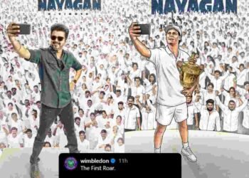 Wimbledon, Thalapathy Vijay, Jana Nayagan, Indian Cinema, Jannik Sinner, Carlos Alcaraz, Anirudh Ravichander, KVN Productions, Venkat K. Narayana, Republic Day, Pongal 2026, First Roar, Indian film, cinema and sport, fan frenzy, historic tribute, film promotion, legendary final, Thalapathy Vijay's last film