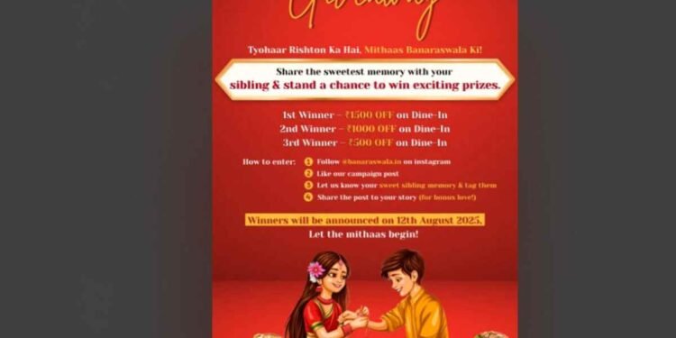 Rakhi, Rakhi hampers, Banaraswala, festive sweets, Rakhi gifts, giveaway, Gaziabad, sibling love, authentic Banarasi food