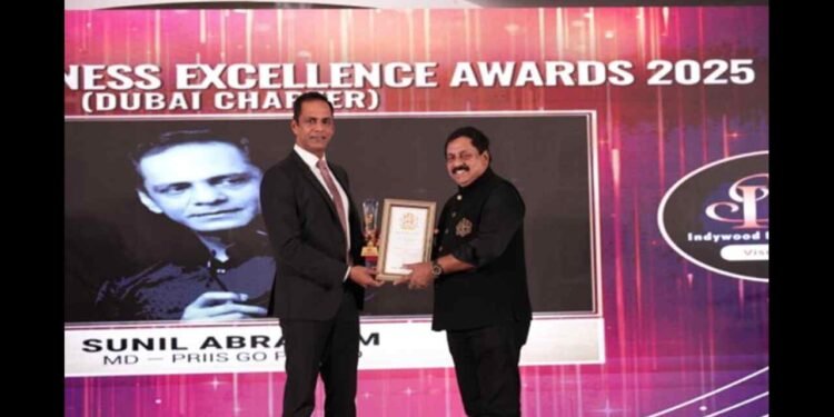 Priis Go Pvt. Ltd., Indywood Business Excellence Award 2025, Sunil Abraham, BSY Noni Hair Color Shampoo, affordable personal care, hair care innovation, business excellence, FMCG, Sohan Roy