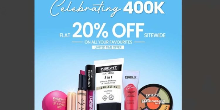 Insight Cosmetics, festive offer, makeup sale, beauty products, 20% discount, Instagram followers, Indian makeup brand, cruelty-free cosmetics, cosmetic sale, new beauty launches