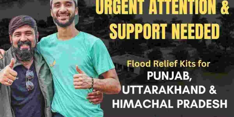 Raghav Juyal, Khushiyaan Foundation, flood relief, Punjab floods, Uttarakhand floods, Himachal Pradesh floods, disaster relief, humanitarian aid, social work, donation, 80G tax benefit