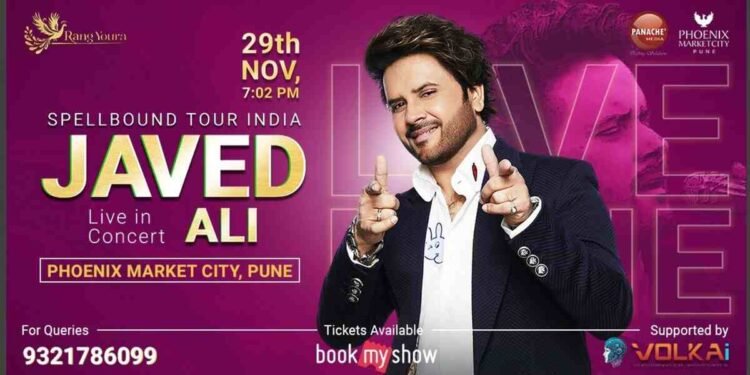 Rangyoura Presents: Javed Ali Live concert in Pune on November 29, 2025 | Experience the Magic of Melody 1 Javed Ali Live, Javed Ali Pune concert, SpellBound Tour, Phoenix MarketCity Pune, Viman Nagar events, live music Pune, Bollywood concert, Rangyoura, Kun Faya Kun, November 29 2025