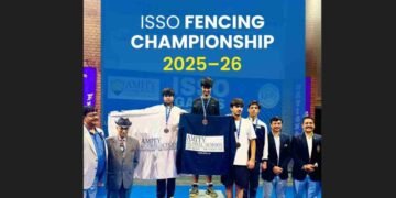 ISSO Fencing Championship, Amity Global School News, Noida School Sports, Fencing Tournament Results, Student Achievers 2025