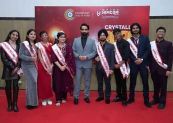 HIMCOM fresher party 2025, Heritage Institute fresher party, Constitution Club of India event, HIMCOM New Delhi, Mr. Fresher Gurmukh Singh