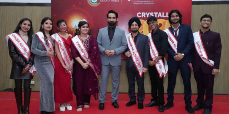 Heritage Institute of Management and Communication Hosts Grand Fresher Party at Constitution Club of India 1 HIMCOM fresher party 2025, Heritage Institute fresher party, Constitution Club of India event, HIMCOM New Delhi, Mr. Fresher Gurmukh Singh