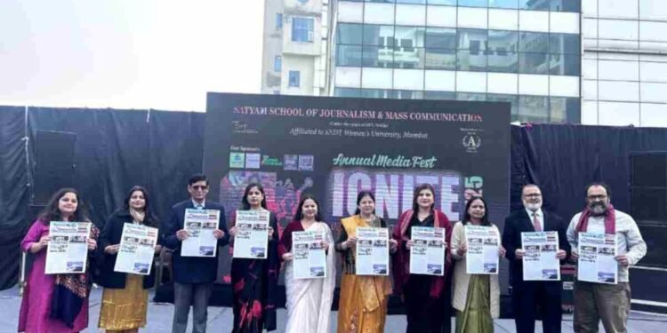 Heritage Rising Theme Highlights IGNITE 2K25 at Satyam School 1 Satyam School IGNITE 2K25, annual media fest India, media students competitions, journalism college events, mass communication education
