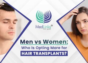 Men vs Women Hair Transplant, Hair Restoration Trends India, MedLinks Patient Demographics, Gender Gap in Plastic Surgery