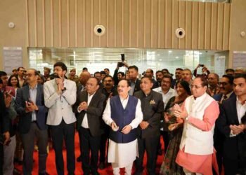 J.P. Nadda healthcare launch, Yashoda Medicity E-ICU, AI healthcare India, MMG District Hospital Ghaziabad