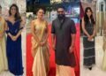 Sheena Chohan, INCA Awards 2026, Rishab Shetty, Shriya Saran, gold saree look, Indian cinema event, red carpet fashion, pan India actors
