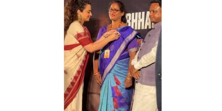 Kangana Ranaut & Odisha CM Mohan Charan Majhi Honor Real Heroes at Film Screening 1 Kangana Ranaut, Odisha CM Mohan Charan Majhi, Bharat Bhhagya Vidhaata screening, Bhubaneswar event, healthcare heroes