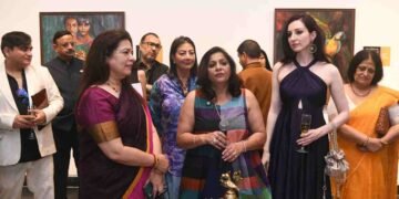 Bikaner House art exhibition, Julia Usmanova Delhi, art events New Delhi June, Bikaner House Main Gallery, Neena Gulati curator