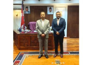 Rupesh Pandey meets Nepal VP, BJP leader Rupesh Pandey, Ram Sahay Prasad Yadav, India Nepal relations news, Kathmandu political meeting