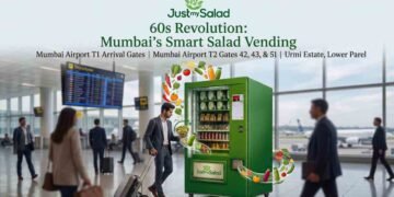 Just My Salad, Mumbai smart vending machine, healthy vending machine Mumbai, fresh salad vending machine, Sachde Food and Beverages, healthy food Mumbai, airport healthy food, farm to fork, healthy meals under 60 seconds, Mumbai startup