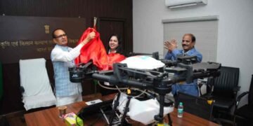 NIKA2 drone, AkinAnalytics, Janaki Pulaparthi, Shivraj Singh Chouhan, agricultural drone, AgriTech India, women-led startups, DeepTech, Kisan Medium Drone, Naari Shakti