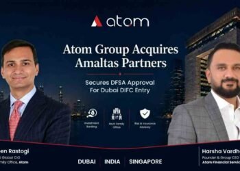 Atom Group, DIFC Dubai, Amaltas Partners, DFSA Approval, India UAE Financial Corridor, Wealth Management, Cross-Border Advisory, Family Office Dubai