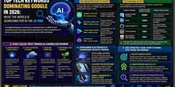 Top Tech Keywords 2026, Most Searched Technology Terms Google, Tech Search Trends,ChatGPT search volume, Google Gemini search, Generative AI trends 2026, Tech SEO strategy 2026, highest CPC tech keywords, tech blogging ideas