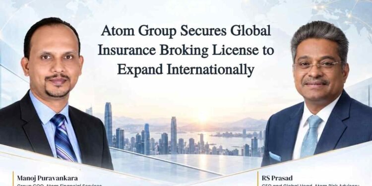 Atom Group Secures Global Insurance Broking License to Expand Internationally 1 Atom Risk Advisory leadership team announcing international expansion and global insurance broking license